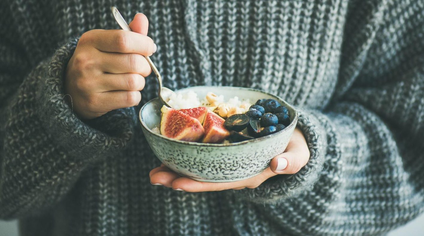 Breakfast in sweater