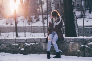 woman in winter