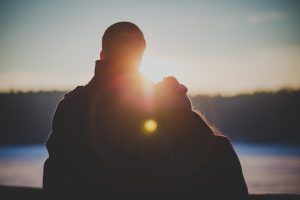 couple and sunset