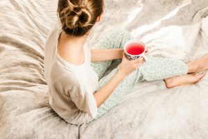 woman with tea