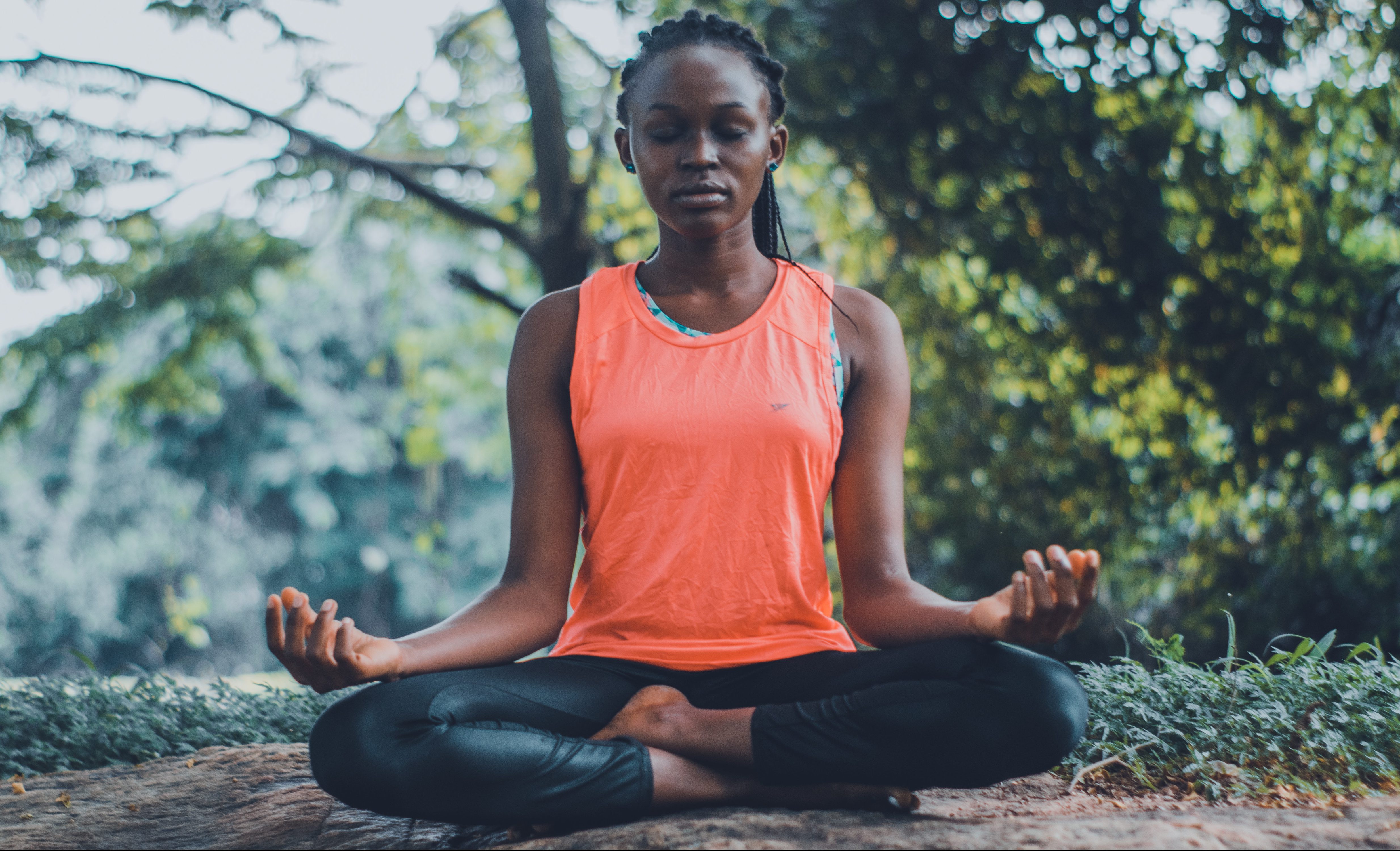 woman lotus meditation