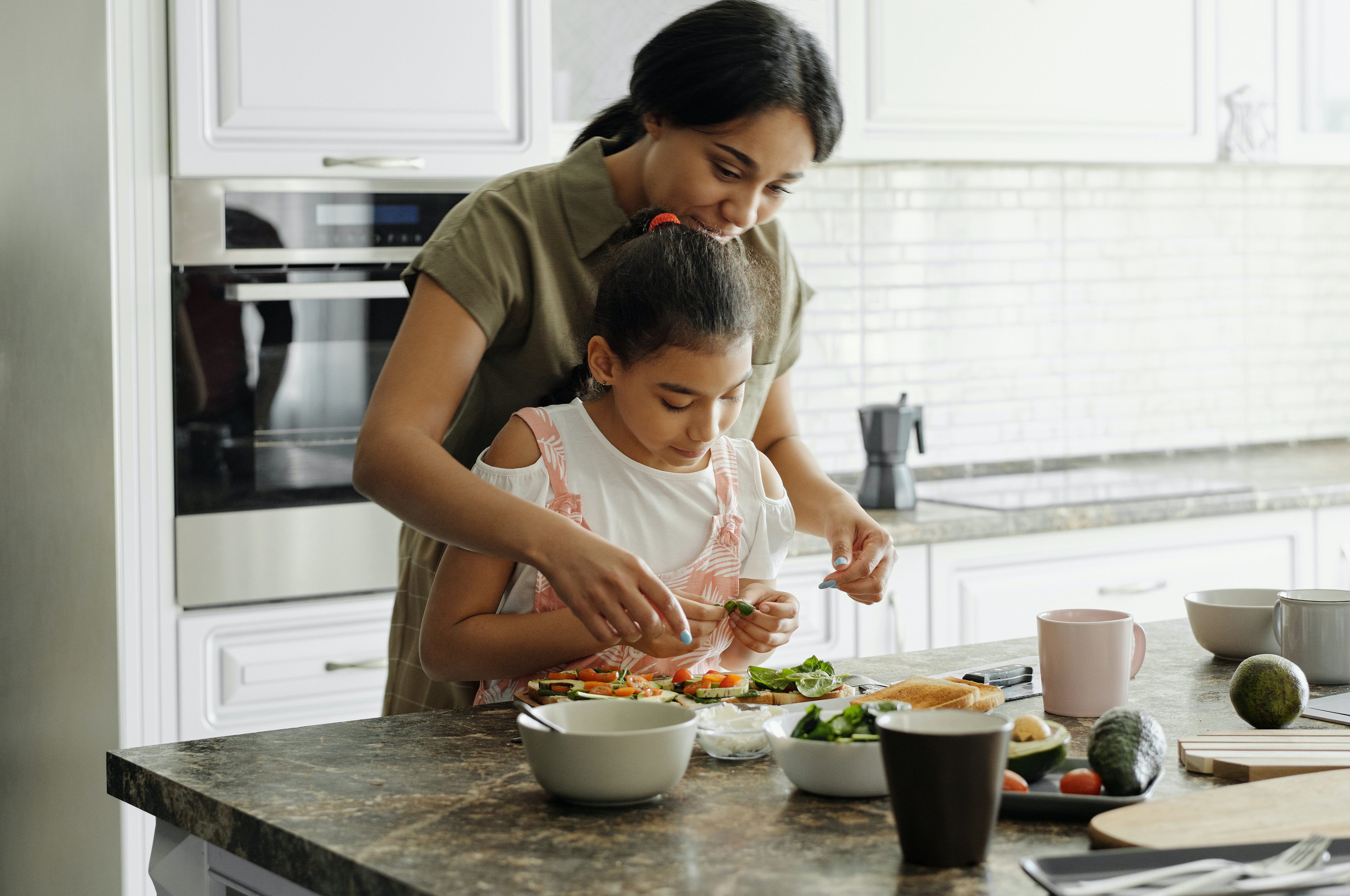 mother daughter cooking