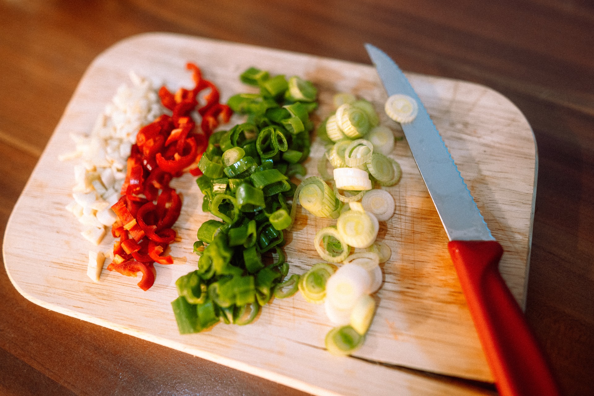 cutting vegetables